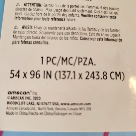 Barbie Tablecover 54” x 96” Plastic Party Tablecloth Malibu Beach Birthday - Picture 3 of 5